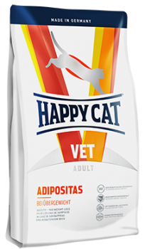 Сухой корм для кошек с избыточным весом, ожирением, диабетом, колитом Happy Cat VET Diet Adipositas 38/9